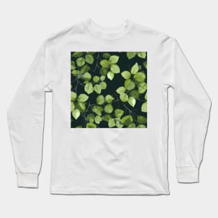 Green Leaves Pattern 4 Long Sleeve T-Shirt